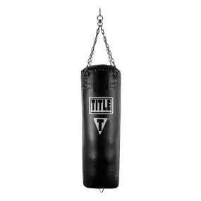 TITLE Boxing Professional Choice 125lb Leather Heavy Bag