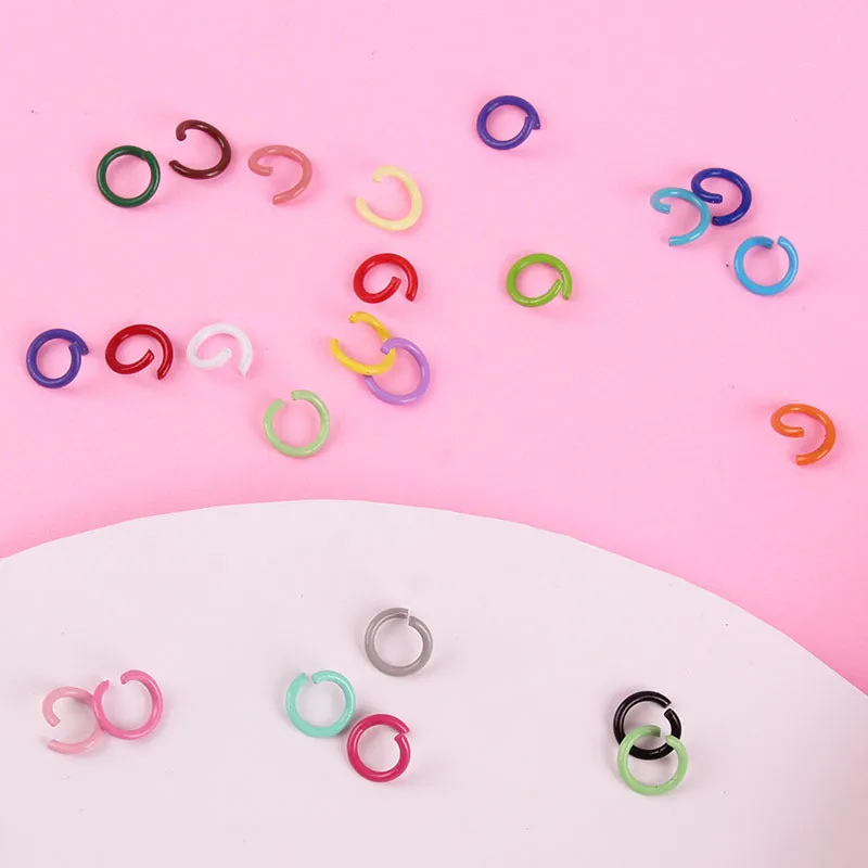 Wholesale 100 Pcs/pack DIY 1.2*10mm Metal Color Paint Single Ring Connection Ring Accessories