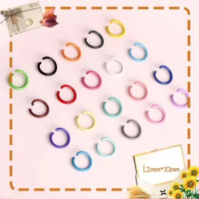 Wholesale 100 Pcs/pack DIY 1.2*10mm Metal Color Paint Single Ring Connection Ring Accessories