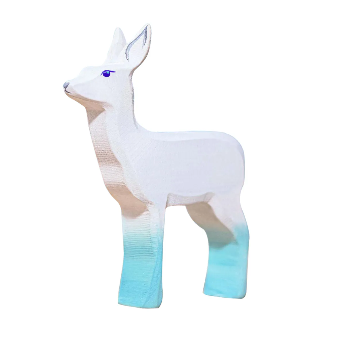 Wooden Deer Mother - White