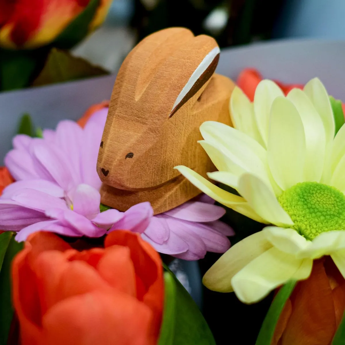 Wooden Perching Rabbit