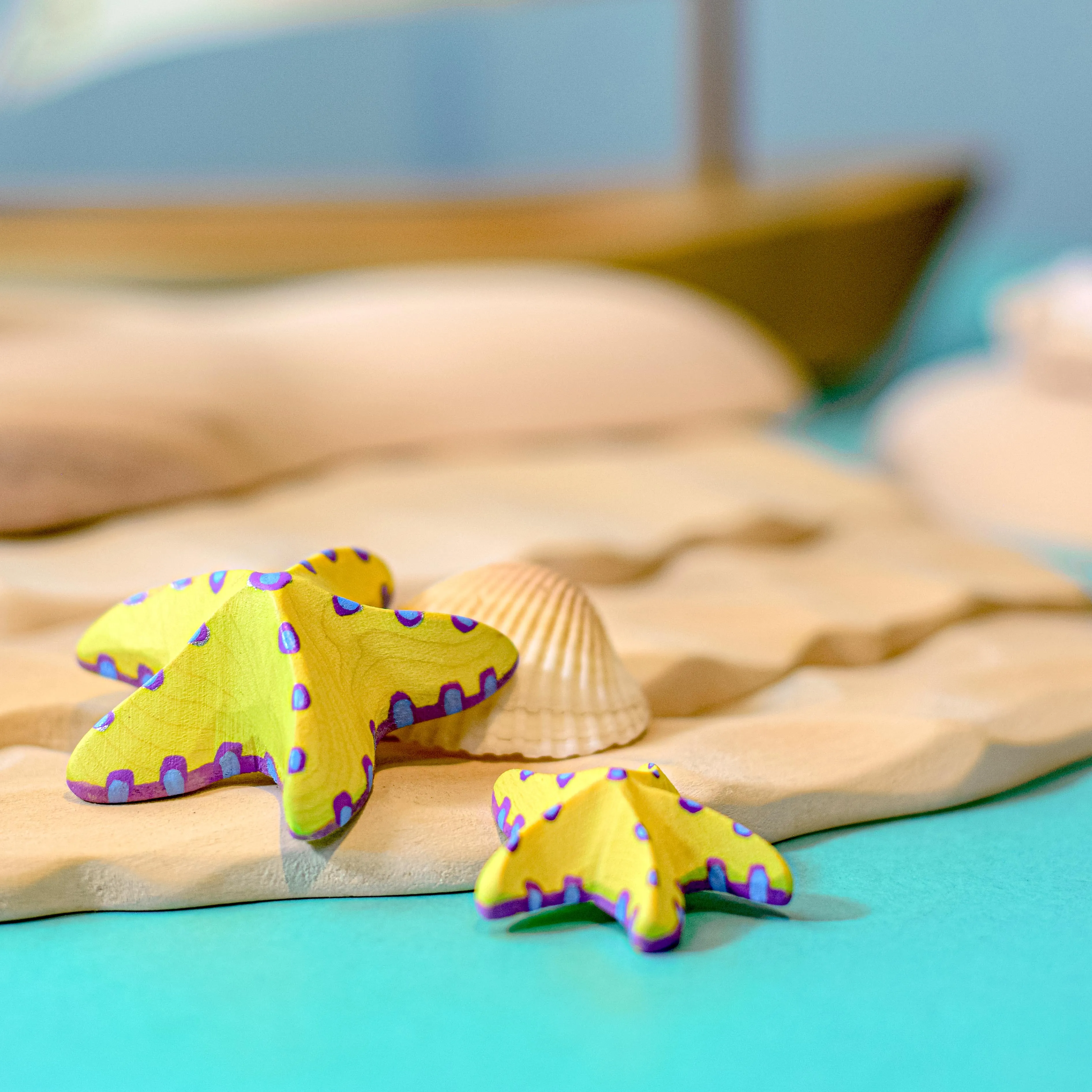 Wooden Starfish Set - Yellow