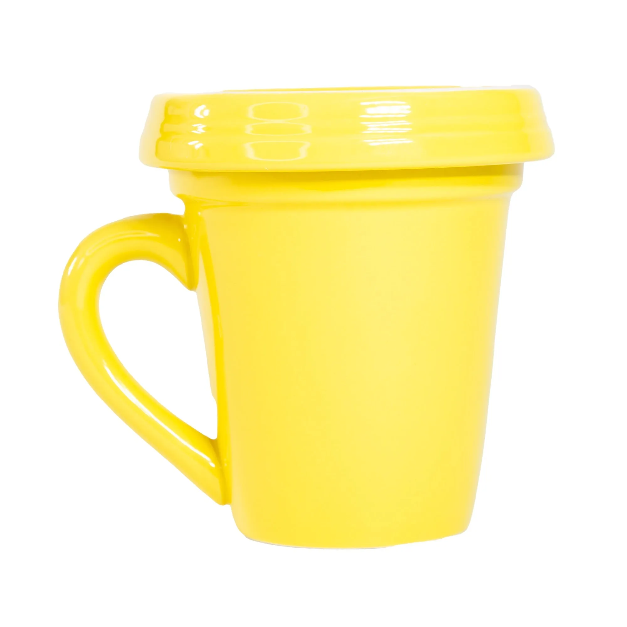 Yellow Flower Pot Mug - “Hello Sunshine”